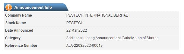 Announcement: Additional Listing Announcement 22032022 - 02
