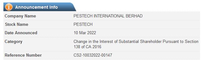 Announcement: Changes in Substantial Shareholder's Interest 10032022_04