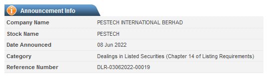 Announcement: Dealings Outside Closed Period 08062022 - 02