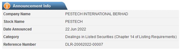 Announcement: Dealings Outside Closed Period 22062022 - 02