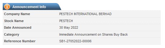 Announcement: Immediate Announcement on Shares Buy Back 30052022 - 02