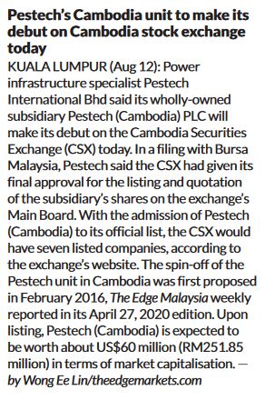 PESTECH Cambodia Debut on CSX