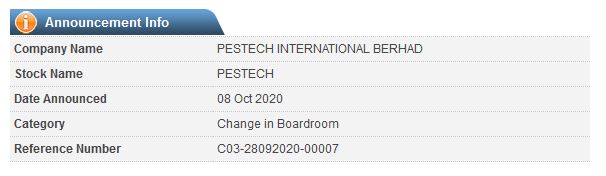 Announcement: Change in Boardroom (Ibrahim Talib) - 03