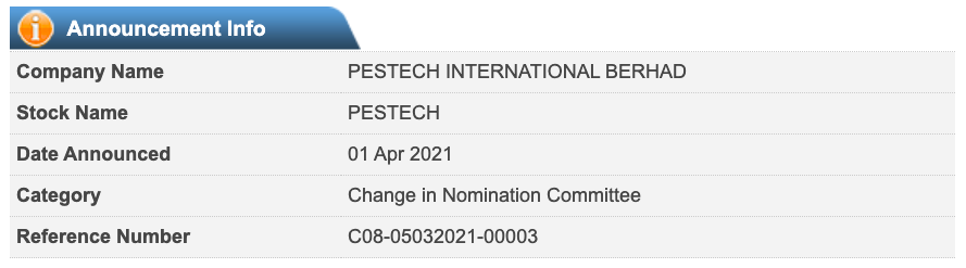 Announcement: Change in Nomination Committee (Tan Puay Seng) 010421 - 02