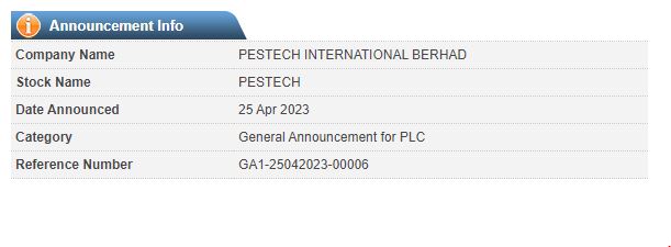 Announcement: Announcement by PCL 25042023 - 02