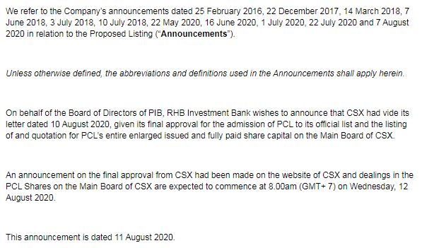PESTECH (Cambodia) Listed in CSX-02
