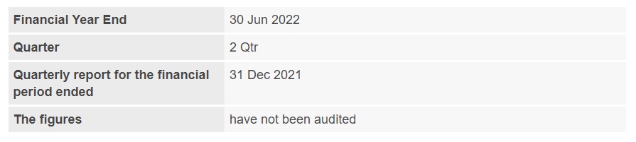 Announcement: Q2 2022 Results 240222 - 01