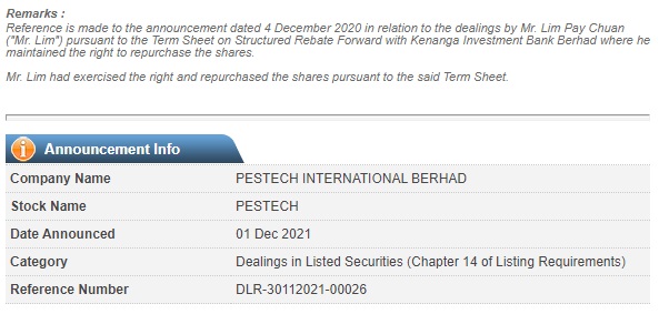 Announcement: Dealing During Closed Period 011221 - 02