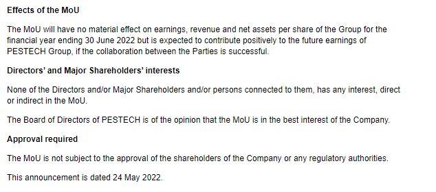 Announcement: MoU Between PESTECH & HDF Energy 24052022 - 04