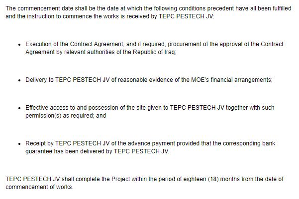Announcement: Contract Agreement with MOE Iraq 30052023 - 05