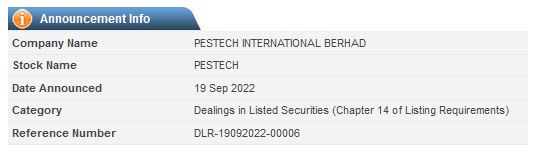 Announcement: Dealings Outside Closed Period 19092022 - 02