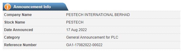 Announcement: Announcement by PCL 17082022 - 02