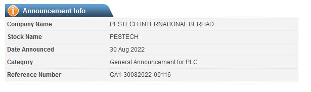 Announcement: Status of MOU 30082022 - 02