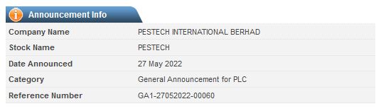 Announcement: Status of MOU 27052022 - 02