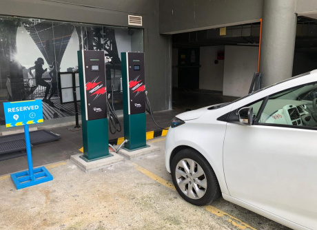 PESTECH EV Charger Station at DPulze Shopping Mall, Cyberjaya